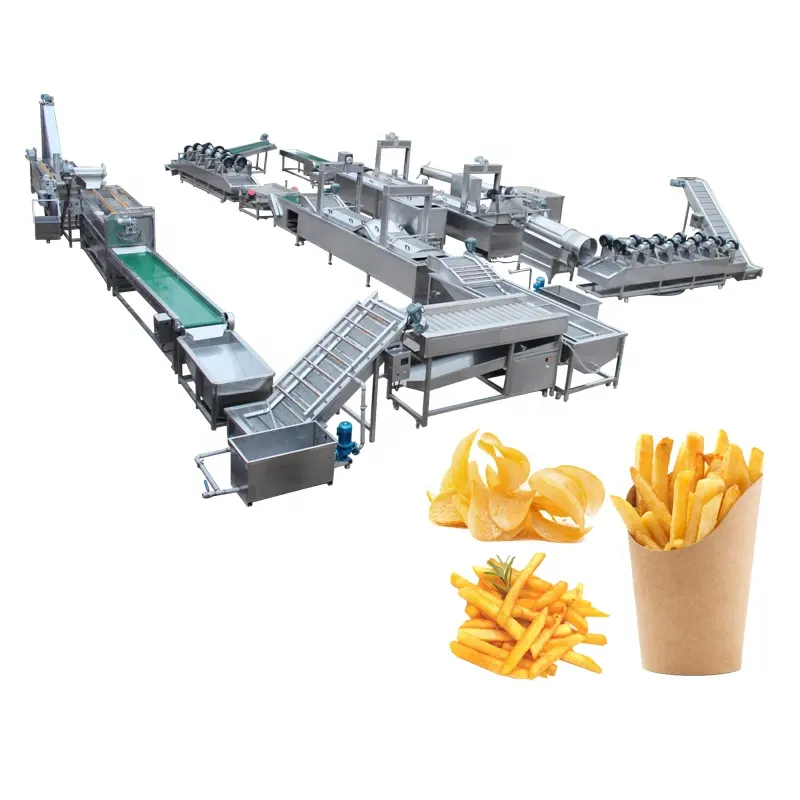 Línea de producción automática de patatas fritas, línea de producción automática de patatas fritas