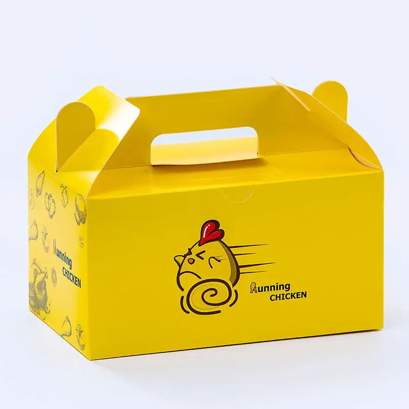 कस्टम खाद्य ग्रेड फास्ट फूड फ्राइड चिकन Takeaway पैकेजिंग बॉक्स