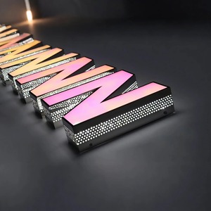 Tùy chỉnh phía trước thắp sáng đục lỗ bên kênh chữ dẫn chiếu sáng ngoài trời cửa hàng dấu hiệu cho các công ty kim loại Acrylic - Product Image 2