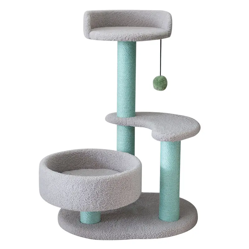 cat tree integrated natural safety toys pet cat toys Climbing Cat House tree