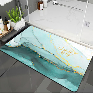 3d可洗热转印速干超吸水防滑硅藻土浴垫 - Product Image 1