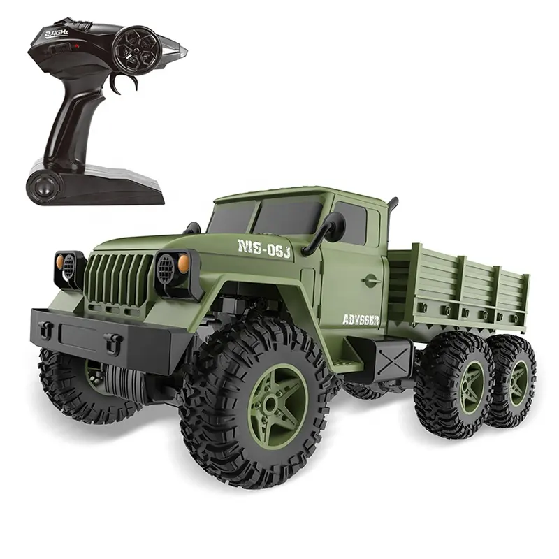 ZIGOTECH 1:10 sulong giocattoli Army Rock Off Road Militare 6 Ruota Camion Ural 6X6 Rc Crawler