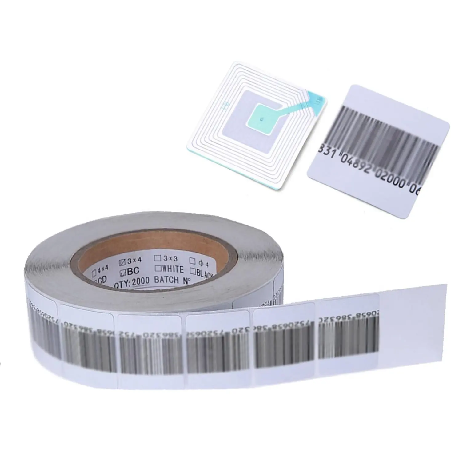 Supermarkt Pc 40*40Mm Eas Soft Tag Fabricage Rf Sticker Label Eas Rf Soft Label