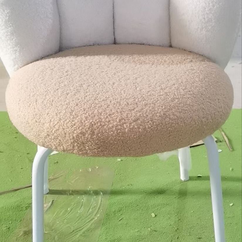 White and khaki lambskin