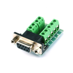 DB9 母 D-SUB 适配器板连接器 RS232 串行到端子板信号模块 - Product Image 1