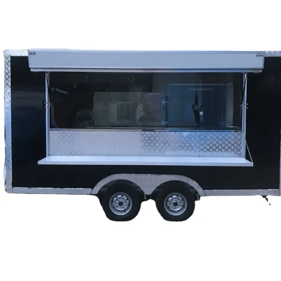 Remolque de pizza remolcable camión de comida callejera móvil a la venta diseño único carrito de comida rápida remolque de comida a la venta