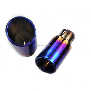 Titanium Exhaust <strong>Tips</strong> Double Layer Rolled <strong>Tips</strong> Slant - Product Image 5