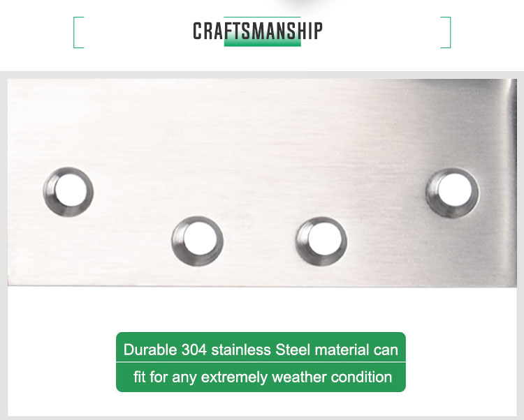 Doorplus High Quality Round Corners 3" Inch 6 Holes Stainless Steel Butt Hinges For Wooden Door