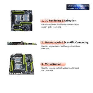 La nueva placa base PANDL X99 de refrigeración activa admite Dual Gigabit Ethernet Intel Xeon CPU ECC DDR3 Dual CPU placa base para escritorio - Product Image 2