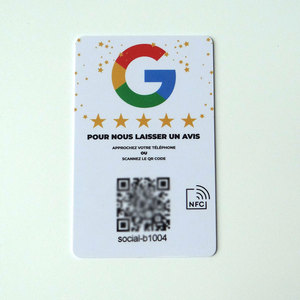 Kunden spezifischer programmier barer QR-Code 13,56 MHz NFC 213/215/216 PVC-Kunststoff NFC Google Review Visitenkarte für Facebook Youtube Tiktok