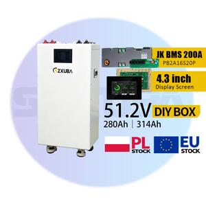 Szxiba EU Cổ 51.2V Thông Minh Bms 16kwh 314ah 330ah Treo Tường Lifepo4 Lithium Năng Lượng Lưu Trữ Pin Năng Lượng Mặt Trời Gói Tự Làm Hộp Kit - Product Image 1