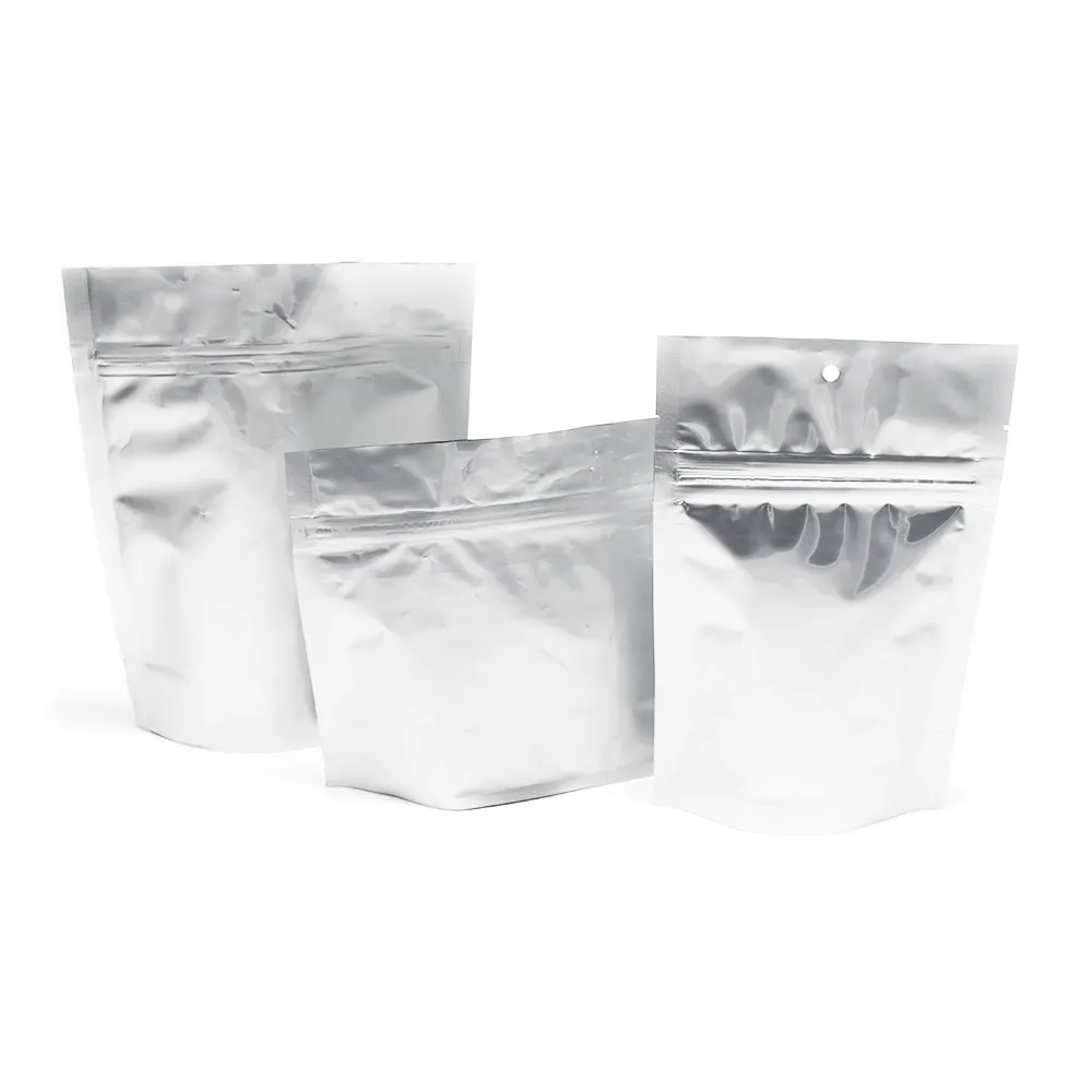 Bolsas de embalaje de aluminio autoselladas, varias bolsas de comida con cremallera, muestra gratis, impresas, personalizadas