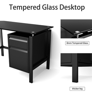 Home School Student Teacher Office Writing Table and <strong>Computer</strong> <strong>Desk</strong> Small Modern Office Staff CEO <strong>Desk</strong> with Drawers - Product Image 4