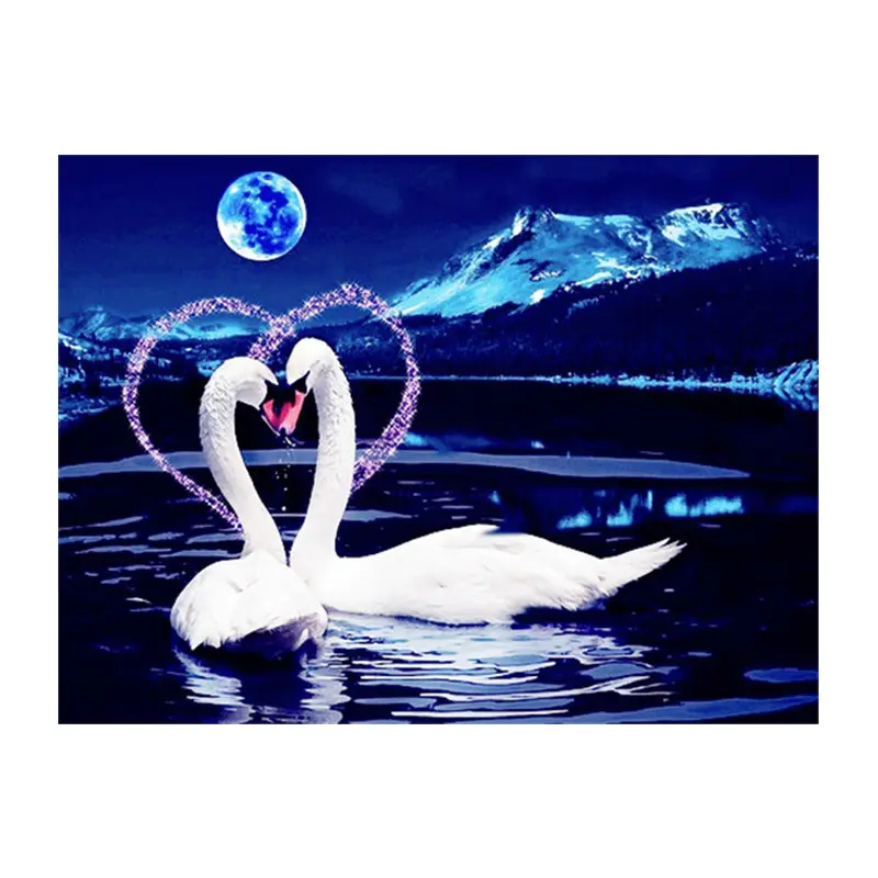 Love Swan Full Drill Diamond Painting Quarto Decorativo Pinturas Handmade DIY Kits Luxo Custom Fotos Wall Hanging Painting