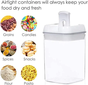 Contenedores de almacenamiento de diseño moderno personalizados, caja de almacenamiento de alimentos secos apilable hermética, contenedores, tapa de plástico rectangular para almacenamiento de cocina - Product Image 6