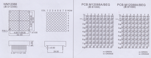 3mm Dual Color <strong>8x8</strong> Dot <strong>matrix</strong> <strong>Led</strong> Display Module Bicolor