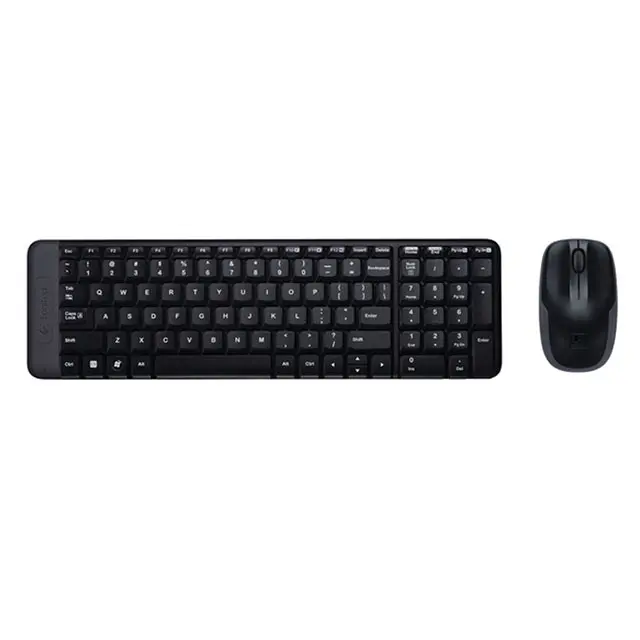 Logitech-teclado inalámbrico Mk220 de 2,4 ghz, Combo superfino y ratón para escritorio de oficina, conjunto de regalo