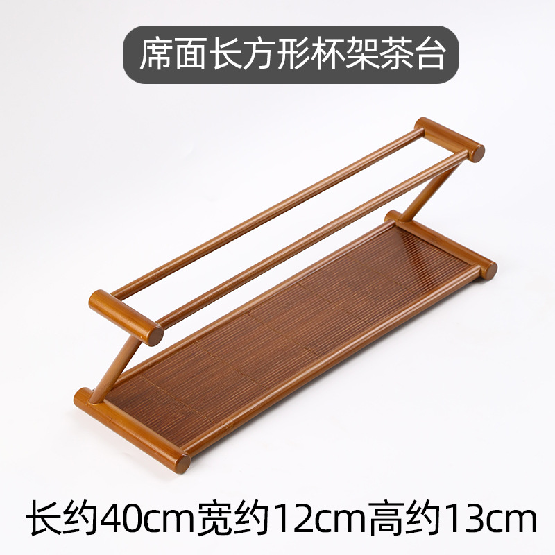 mesa de té con portavasos rectangular