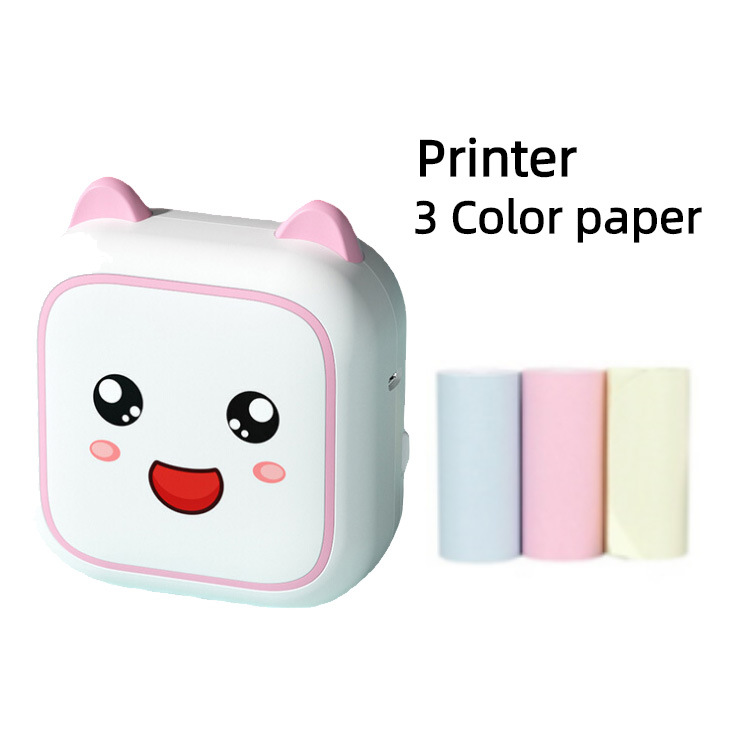 Pink + 3 color thermal paper