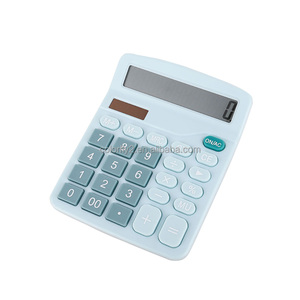 Calculadora solar de 12 dígitos con logotipo de impresión personalizada, calculadora simple de estilo antiguo para oficina y escuela - Product Image 2