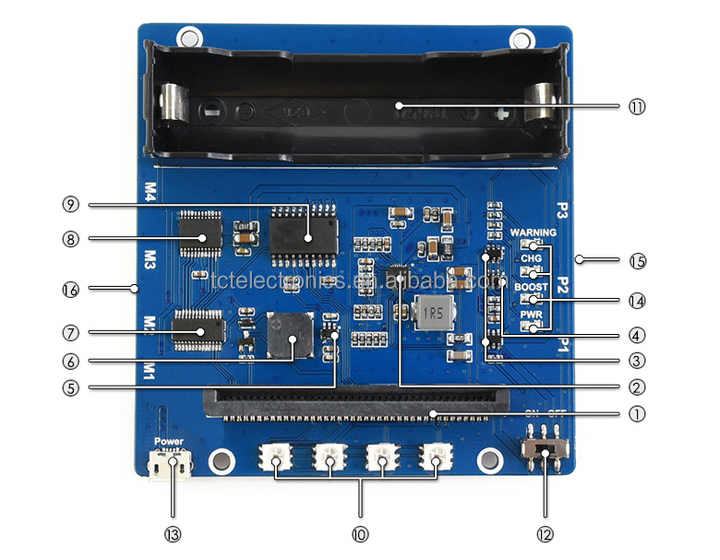 Micro bit V2履带式智能机器人配备多种功能模块