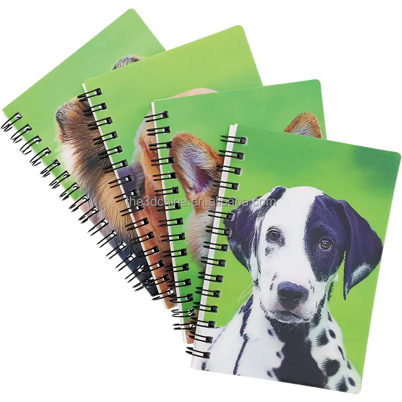 NoteBook Lentikular Gambar 3D Penuh Warna Budaya dan Kreatif Notebook Spiral Kustom Notebook Latihan Lentikular