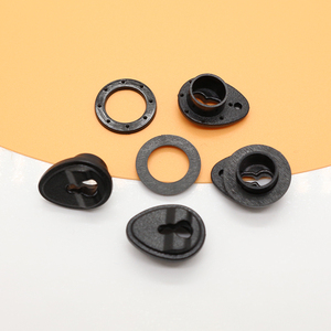 Free Samples <strong>Black</strong> White Transparent Flat Plastic <strong>Eyelets</strong> for Garment, Curtain Shoes Bags