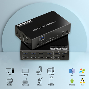 Factory HDMI2.0 <strong>KVM</strong> <strong>Switch</strong> 4K60Hz 4x1 Audio Video Equipments Custom Logo hdmi <strong>Kvm</strong> <strong>Switch</strong> with Audio Extractor Video <strong>Switch</strong>