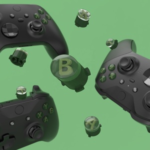 Xbox serisi X/S denetleyicisi için özel ABXY eylem düğmeleri-üç tonlu yeşil klasik sembol değiştirme kiti - Product Image 5