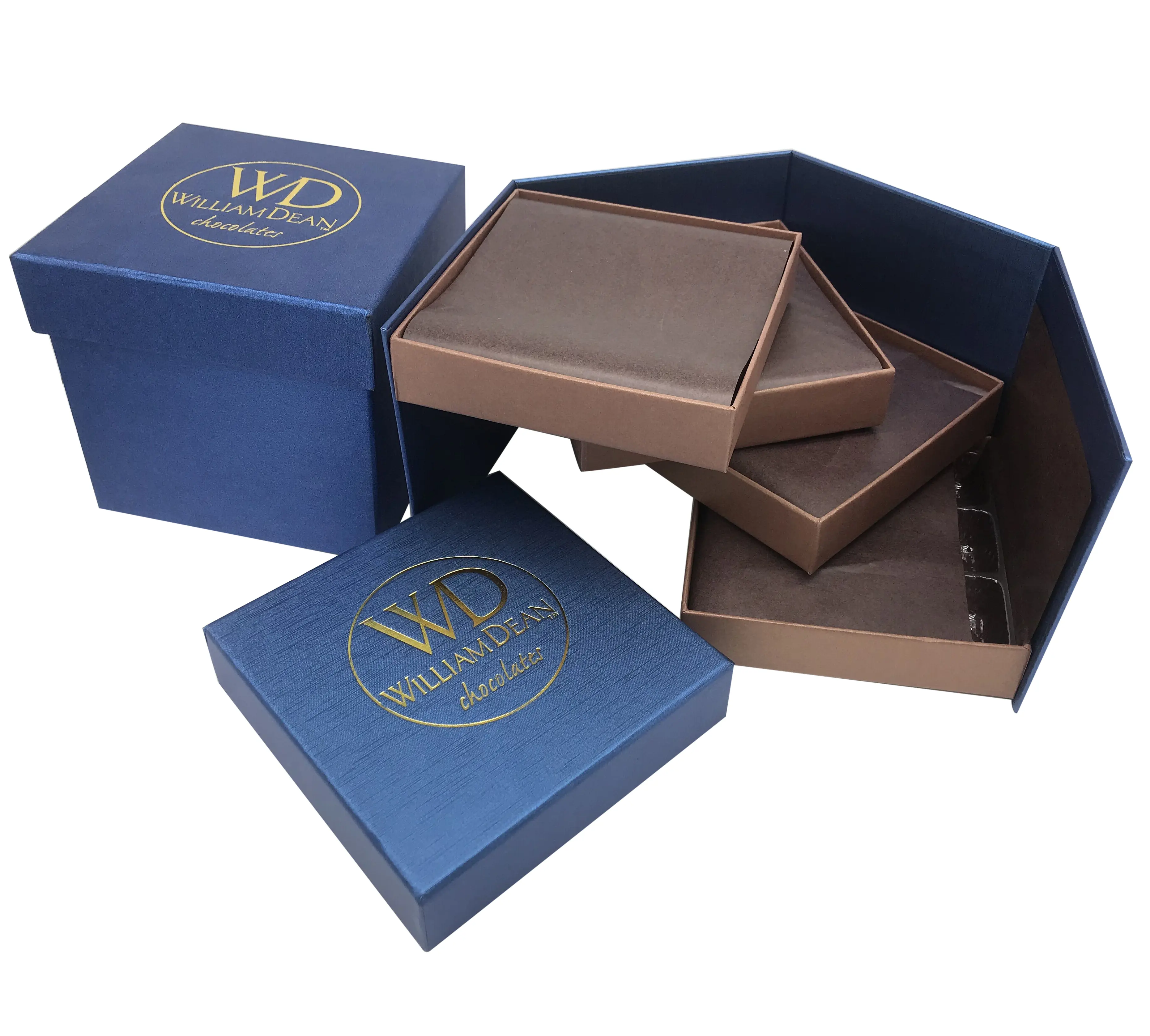 Empat Lapis Kualitas Tinggi Kemasan Kustom Kotak Manis Kertas Cokelat Kotak Hadiah Kardus Kemasan Manis Kotak Hadiah
