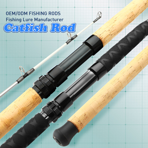 釣り竿最大出力20kgインショアサーフロッドビッグゲーム40LB4セクションHXH2ヒント2.4m 2.7m 3.0mCatFishフィッシングスピニングロッド - Product Image 3
