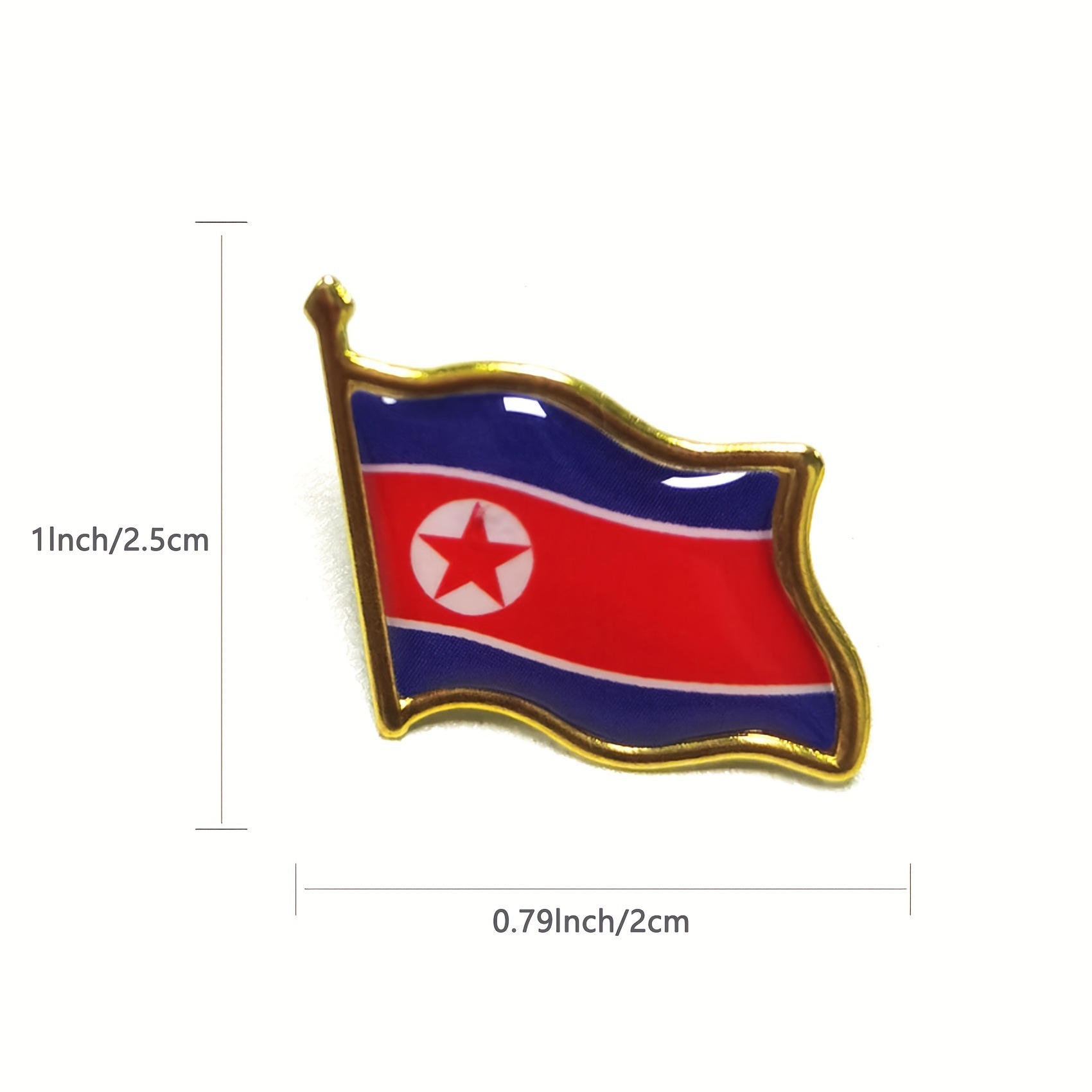 Broche drapeau nord-coréen