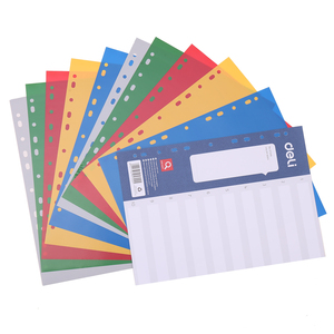 Deli E5724A #<strong>sheets</strong> Paper File Dividers #A4-10 Pages High Resistance 0.13mm PP Number Sorting Long Lasting Use Portable - Product Image 2