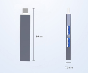 Mini Usb 3.0 yüksek hızlı 3 in 1 tip C Usb Hub MacBook Huawei için IPhone Notebook için uygun bilgisayar Tablet - Product Image 6