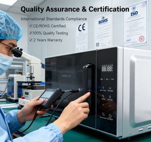 Lò vi sóng <span class=keywords><strong>mini</strong></span> với khóa trẻ em: Màn hình Dễ đọc và điều khiển một chạm, an toàn, tiết kiệm không gian cho gia đình và nhà nhỏ - Product Image 3