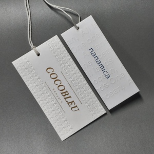 YH-Luxury <strong>Custom</strong> Hang Tags With Logo Design and Printing Fashion Garment Paper Hang Tag Embossed Clothing Swing Tag With <strong>String</strong> - Product Image 2