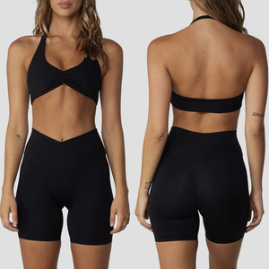 Lightweight <strong>Influence</strong> Backless Padded for Impact Strappy Bra for Women Workout Gym <strong>Yoga</strong> with Front Logo and Removable Cups - Product Image 4