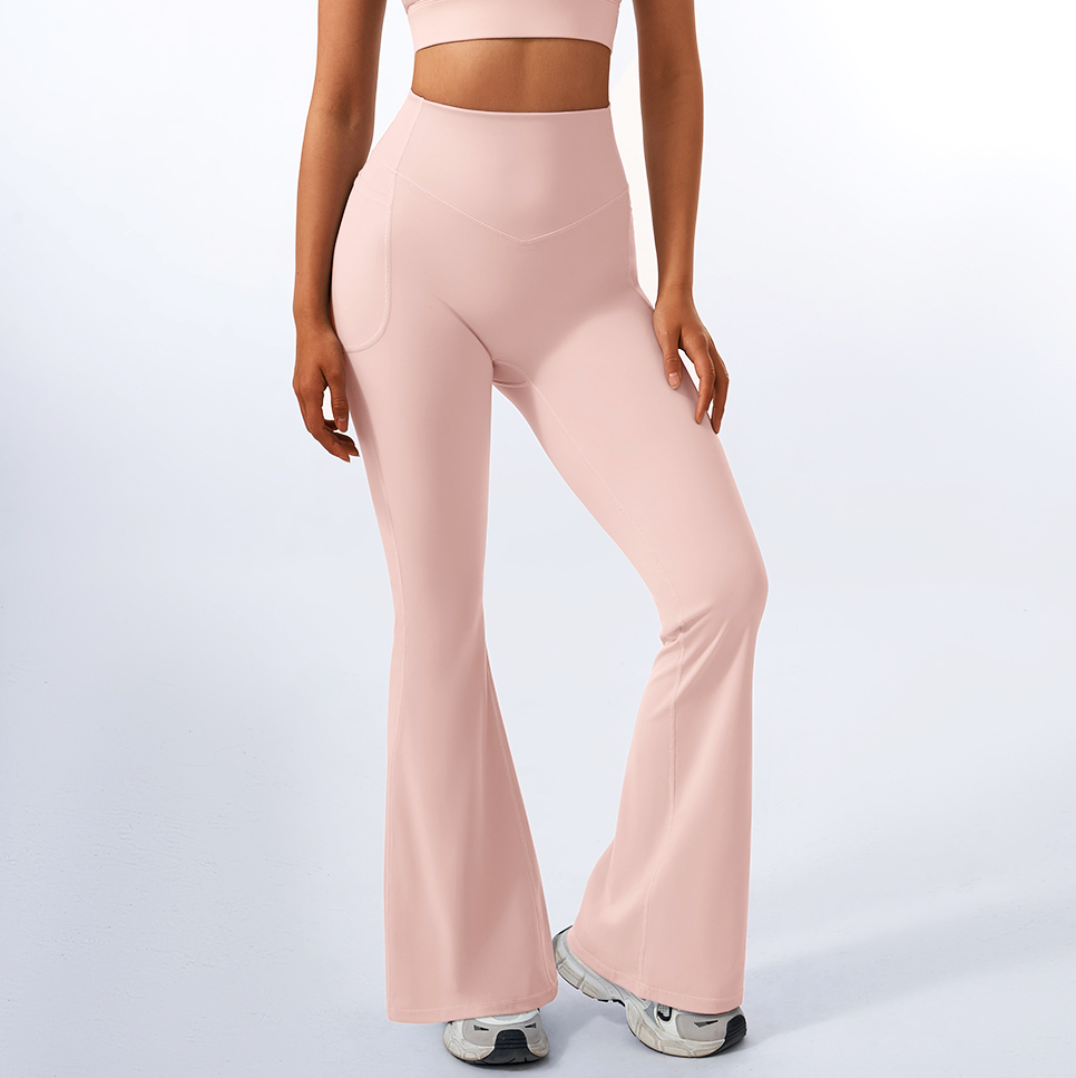 Legging rose clair évasée