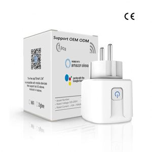 20A Tuya WIFI + BLE akıllı ev kablosuz kumandalı monitör akıllı prizler ab İngiltere abd Alexa ve Google ile Wifi akıllı fişler - Product Image 1