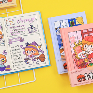 Cute Small Orange Cover Personalized <strong>Notebook</strong> <strong>Customization</strong> 63 Page Paper <strong>Notebooks</strong> for Handbook <strong>Making</strong> - Product Image 5