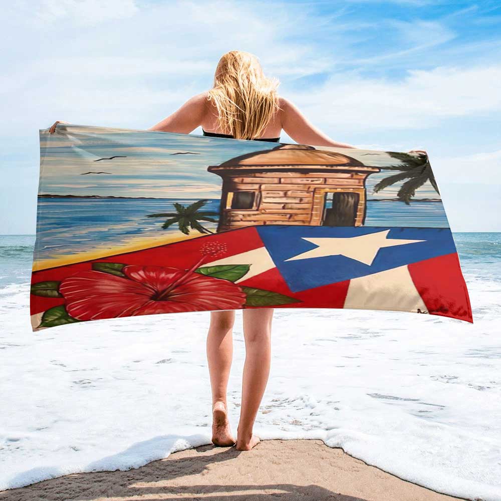 PR (4) Rustic Cottage & Flag Print