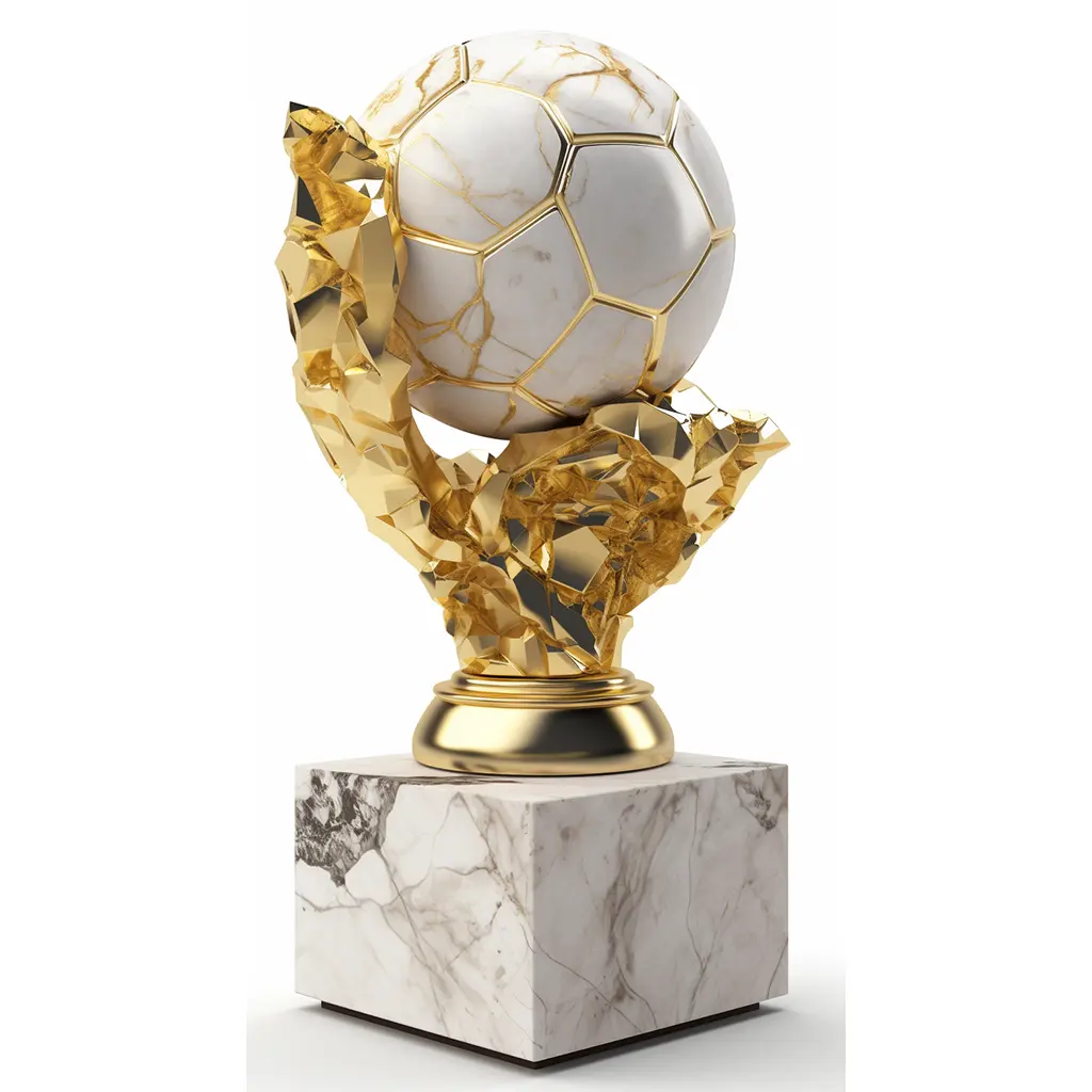 Sport Soccer Football Trophy Custom metal e cristal prêmio trophies-HHG-00021