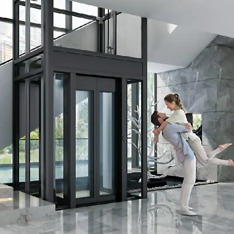 Elevadores de Casa de 2-4 pisos personalizados de alta calidad con espacio para silla de ruedas Villa Lift Home Elevators
