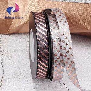 批发双面豹纹圣诞丝带100% 涤纶礼品包装 - Product Image 5
