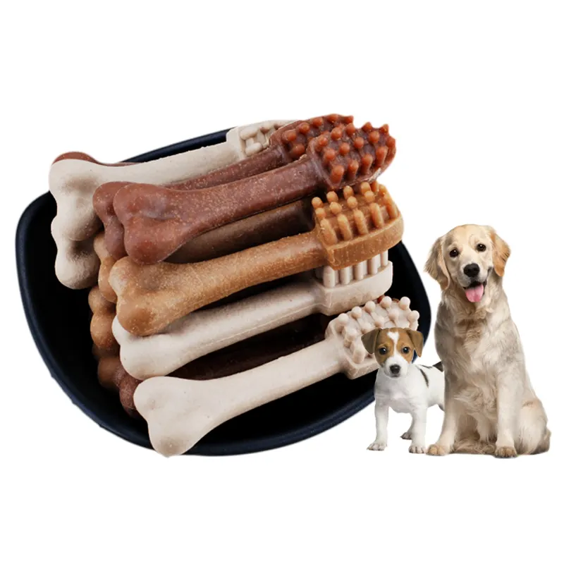 Großhandelshersteller Haustier-Leckereien Hund Zahnstück Bürste Knochen Hund Kaugebräser