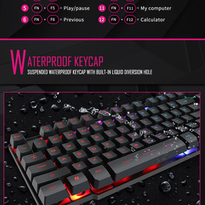 IMICE-interfaz USB AK-600 para ordenador, PC y portátil, teclado colorido para videojuegos con cable de 104 teclas, a precio de fábrica