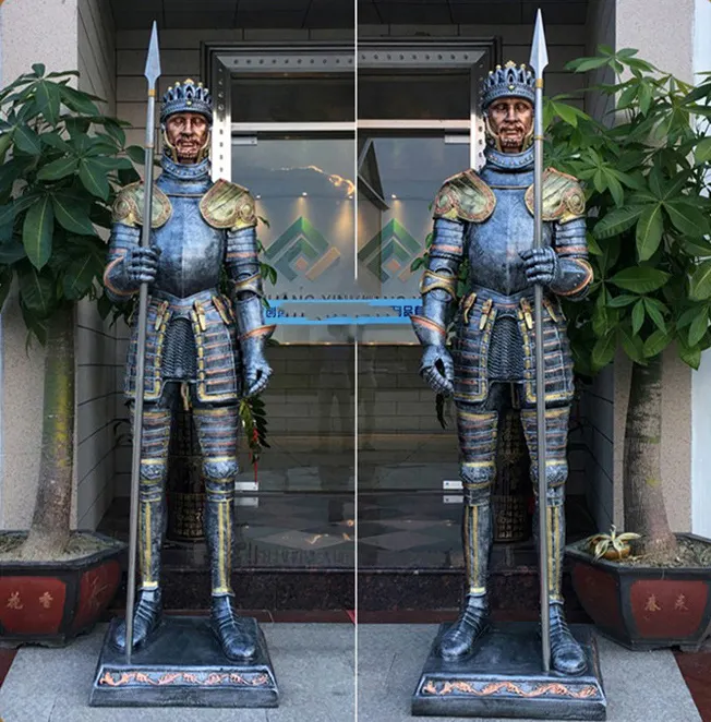 Benutzer definierte Mall Bürogebäude Villa Dekoration Lebensgroße Krieger Statuen Samurai Skulptur Bar Club Restaurant Samurai Statuen