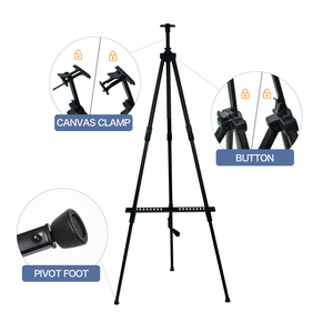 Chất Lượng Cao Ngoài Trời Xách Tay Có Thể Điều Chỉnh Nghệ Sĩ Kim Loại Nhôm <span class=keywords><strong>Tripod</strong></span> Phác Thảo Giá Vẽ - Product Image 5