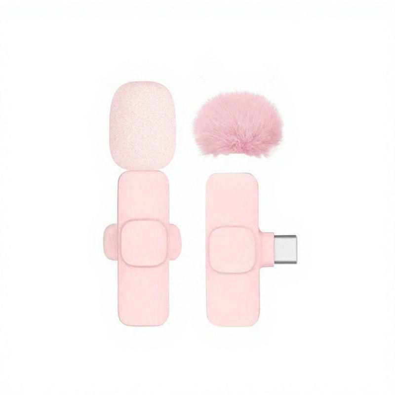 Micro simple rose - Interface Type-C + 1 boule de poils rose