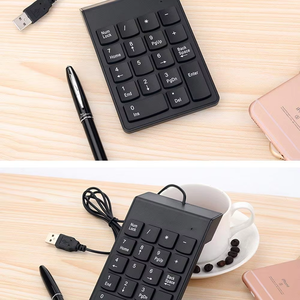 Mini teclado numérico inalámbrico OEM 2,4G, interfaz USB portátil personalizada de 18 teclas para escritorio de oficina o portátil